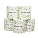 Right Choice™ 2-Ply Standard Bath White Toilet Tissue 4″ X 3″