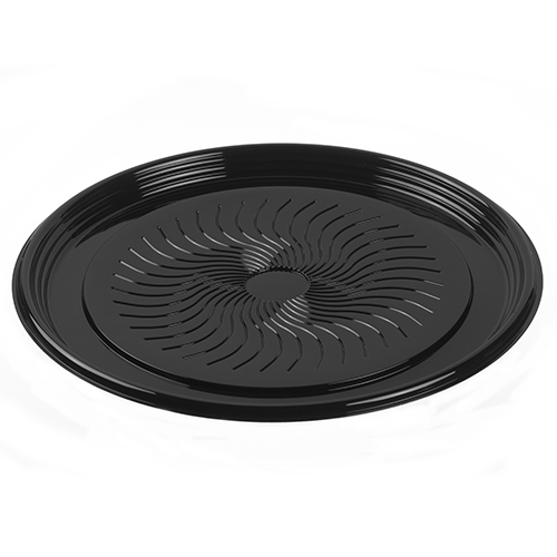 Ebony® PETE Flat Catering Tray, Black, 18″