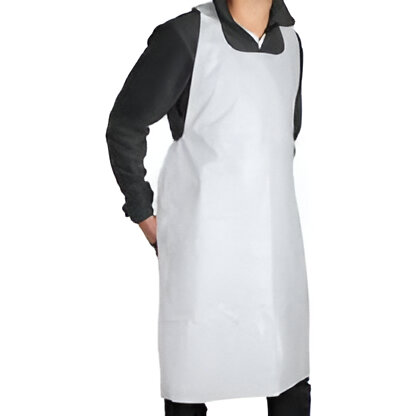 Heavyweight Disposable Poly Apron, 46″ x 28″, White, 5/100