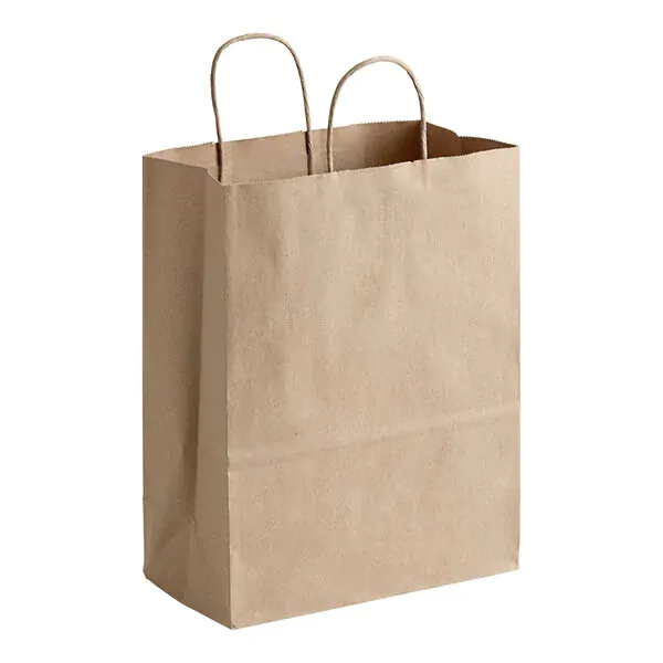 10″ x 5″ x 13″ Kraft Recycled Paper Bag With Twist Handle