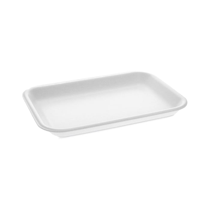 Prime Source® Polystyrene Foam Meat Tray #2, White – 8.25″ x 5.75″ x 1″