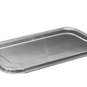 1/3 Size Aluminum Foil Lid for Steam Table Pan, 12.69″ x 6.56″ x 0.33″