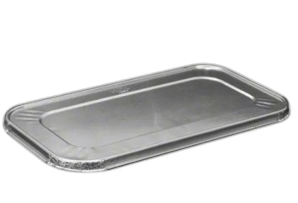 1/3 Size Aluminum Foil Lid for Steam Table Pan, 12.69″ x 6.56″ x 0.33″