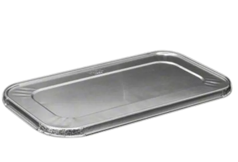 1/3 Size Aluminum Foil Lid for Steam Table Pan, 12.69″ x 6.56″ x 0.33″