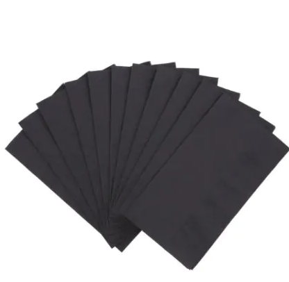 15″ x 17″ Black 2 Ply Dinner Napkin