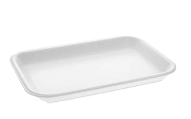 Prime Source® Polystyrene Foam Meat Tray #2, White – 8.25″ x 5.75″ x 1″