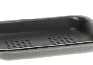 Prime Source® 2 PS Foam Meat Tray, Black, 8.25″ x 5.75″ x 1″