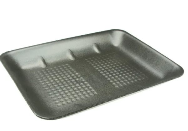 Prime Source® 8HP PS Foam Meat Tray, Black, 10.5″ x 8.5″ x 0.94″