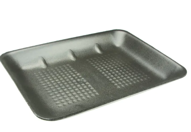 Prime Source® 8HP PS Foam Meat Tray, Black, 10.5″ x 8.5″ x 0.94″