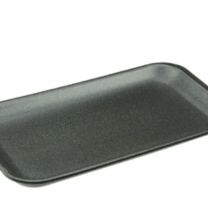 Prime Source® Polystyrene Foam Meat Tray 17S, Black, 8.25″ x 4.75″ x 0.58″