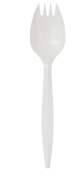 White Medium Weight Plastic Spork