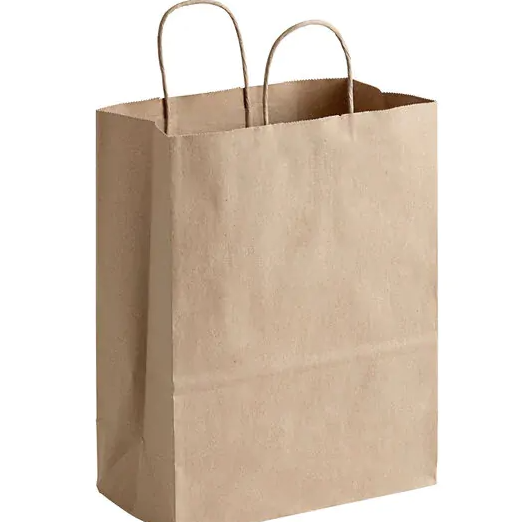 10″ x 5″ x 13″ Kraft Recycled Paper Bag With Twist Handle