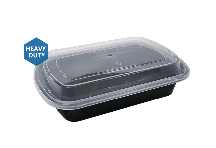 28OZ PLASTIC FOOD CONTAINER WITH LID(RECTANGULAR)