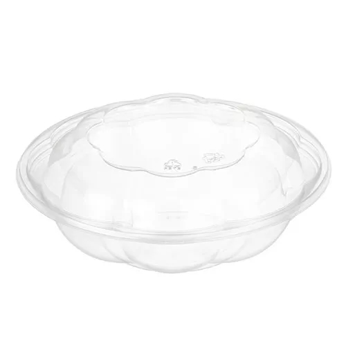 18 oz. Clear Plastic Salad Bowl with Lid