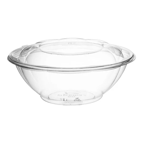 24 oz. Clear Plastic Bowl with Lid
