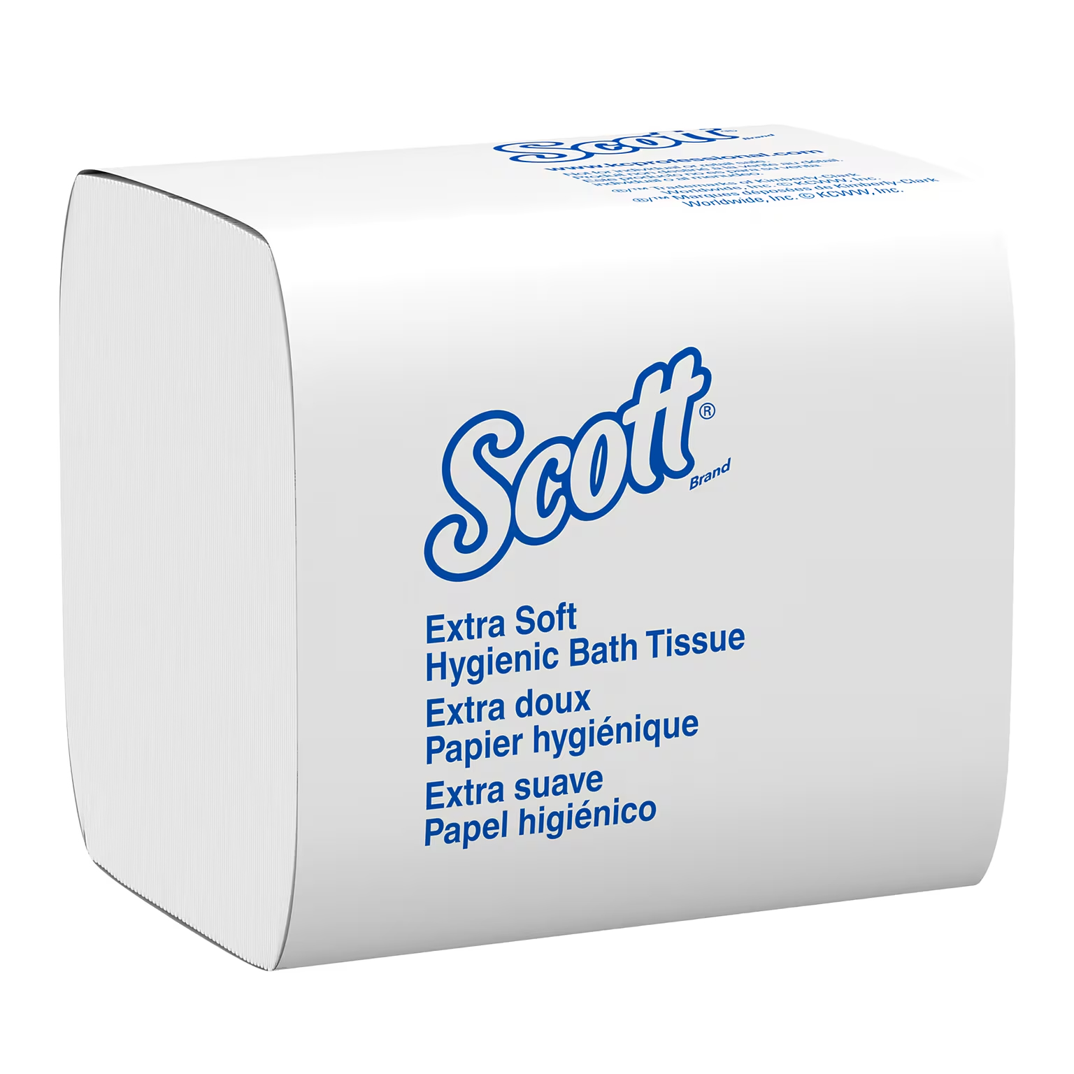 Scott Hygienic Recycled Folded Bath Tissue, 2-ply, White
