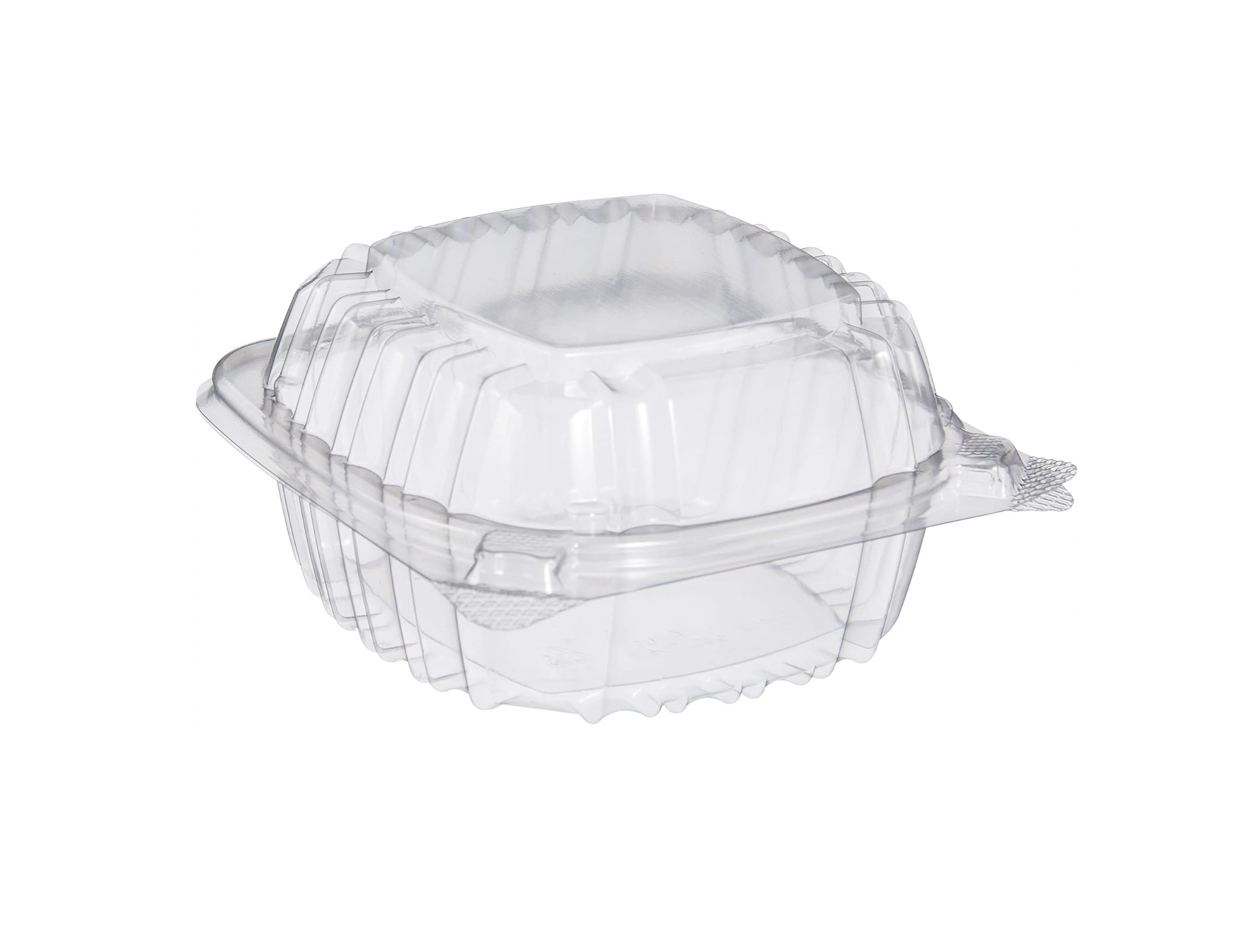 6” x 6″ x 3″ Clear Plastic Hinged-Lid Take-Out Container