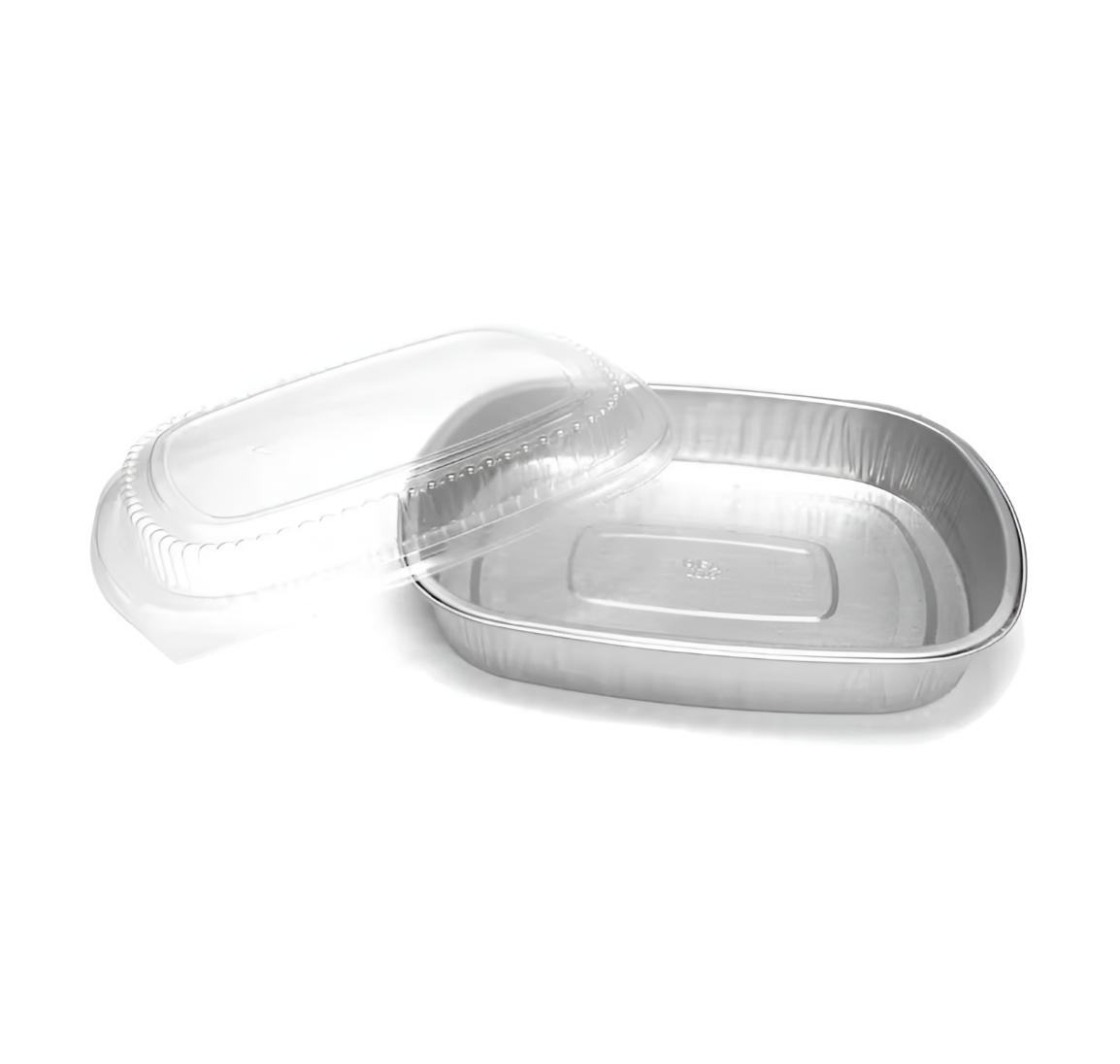 HFA® Gourmet-To-Go® Aluminum 72 oz. Silver Side Dish with Dome Lid